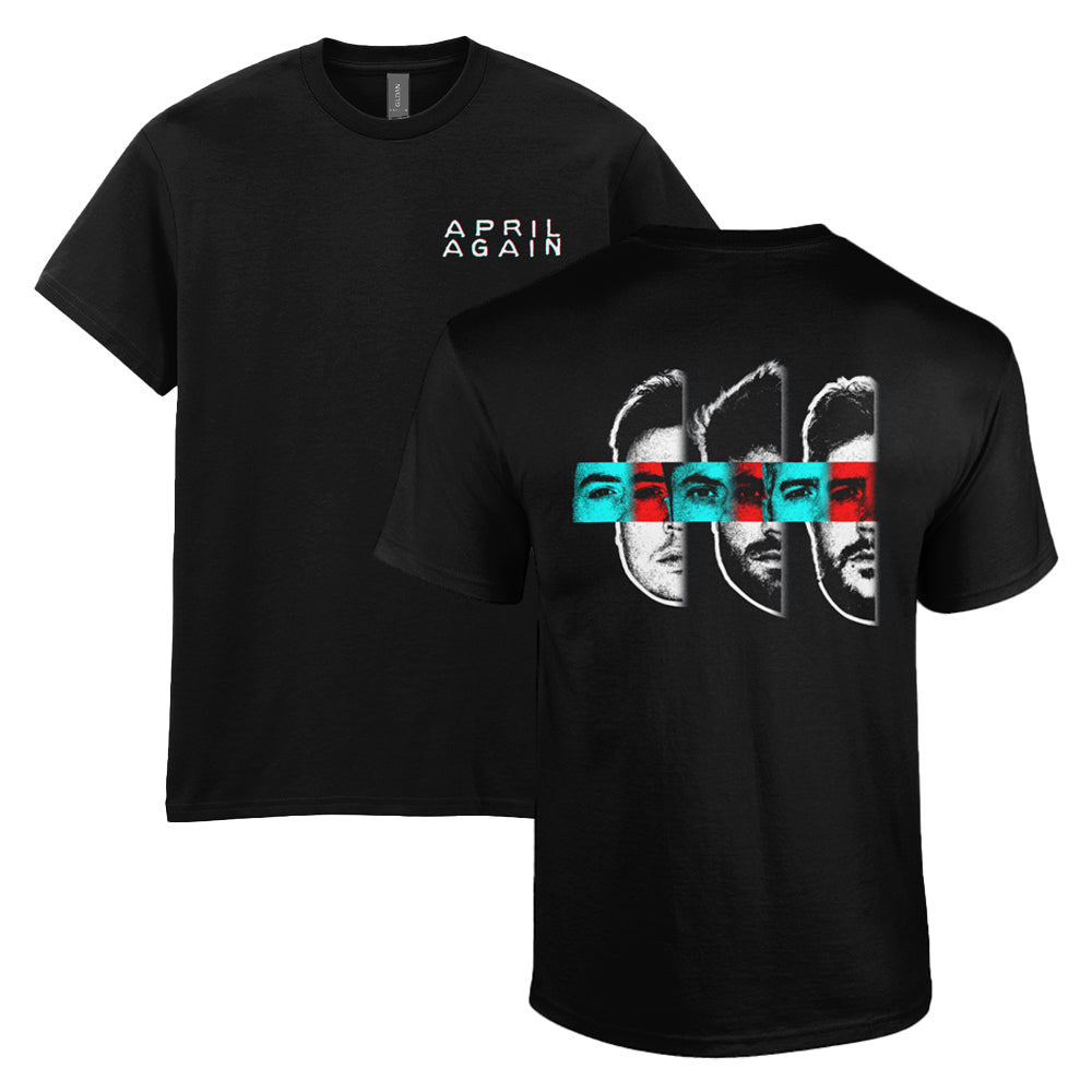 April Again Triptych Glitch T-shirt